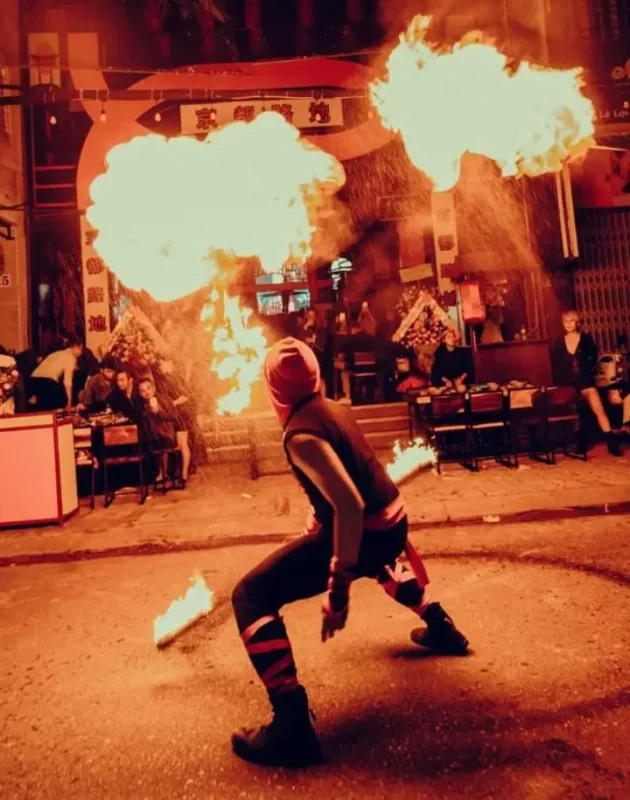 fire dancer da nang city