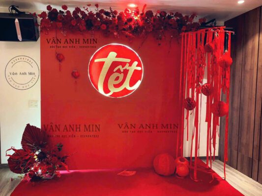 BACKDROP TRANG TRÍ TẾT CỔ TRUYỀN