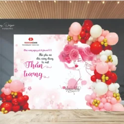 trang tri su kien 8 thang 3 da nang bóng bay