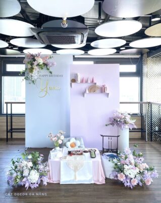 party decor da nang korean baby 1st