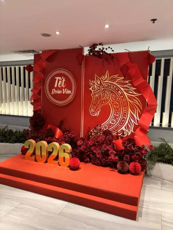 thi cong booth tet da nang Satya Hotel dn