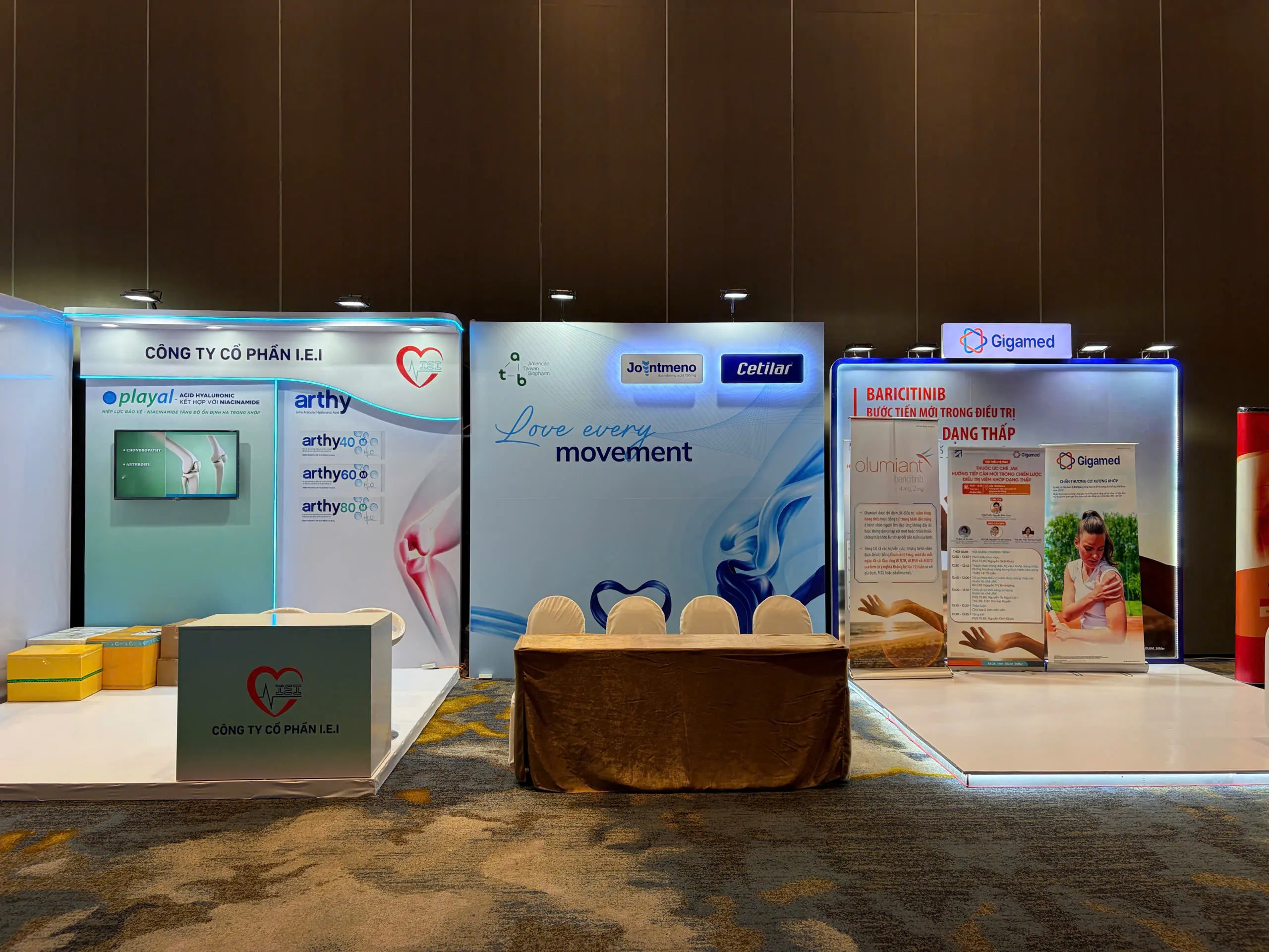 Thiết kế thi công backdrop booth Đà Nẵng - công trình hoàn thiện